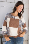 Wild Stitches Taupe Cable Knit Sweater