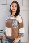 Wild Stitches Taupe Cable Knit Sweater