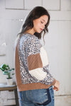 Wild Stitches Taupe Cable Knit Sweater