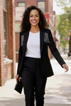 Holiday Glam Tassel Blazer