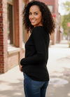 Backwoods Beauty Black Thermal Top