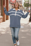 Prep School Chic Slate Blue Polo