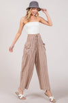 SAGE + FIG Cotton Gauze Wash Stripe Pants