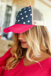 Fuchsia & Denim Star Trucker Hat