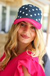 Fuchsia & Denim Star Trucker Hat