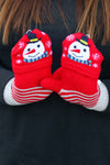 Snowman Fingerless Gloves with Convertible Mittens