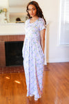 Lilic Floral Print Pocketed Fit & Flare Maxi Dress