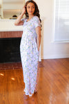 Lilic Floral Print Pocketed Fit & Flare Maxi Dress