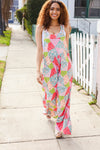 Stand Out Multicolor Boho Patchwork Wide Leg Overall Jumpsuit