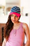 Fuchsia & Denim Star Trucker Hat