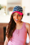 Fuchsia & Denim Star Trucker Hat