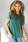 You Got This Green Washed Ribbed Raglan Top