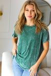 You Got This Green Washed Ribbed Raglan Top