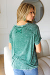 You Got This Green Washed Ribbed Raglan Top