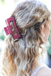 Burgundy Classic Big Hair Claw