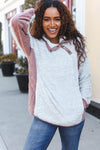 Beautiful You Ivory Sherpa Quilted Snap Button Pullover