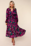 Floral Symphony Smocked Waist Dress