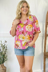 Floral Muse V Neck Blouse
