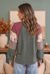 Home for the Holidays Patchwork Floral Raglan