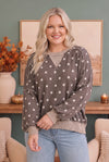 Connect the Dots Oversized Pullover Sweater Top