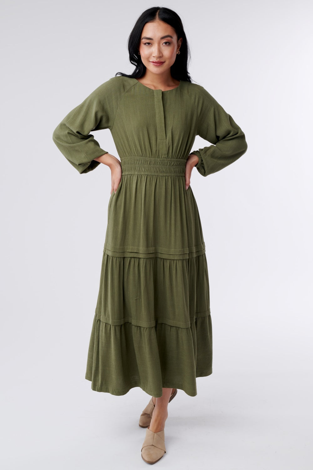 Eloise Dress (Green Olive)