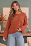 Freshen Up Cozy Rust Knit Sweater