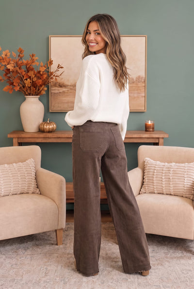 Washed Brown Jeans That Mean Business