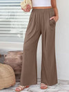 Elastic Waist Wide Leg Pants