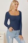 Square Neck Long Sleeve T-Shirt