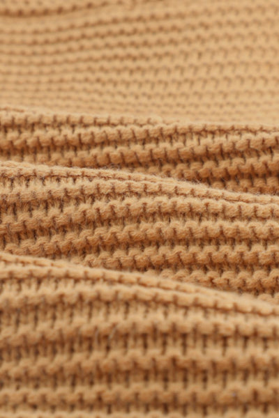 Side Slit Turtleneck Long Sleeve Sweater
