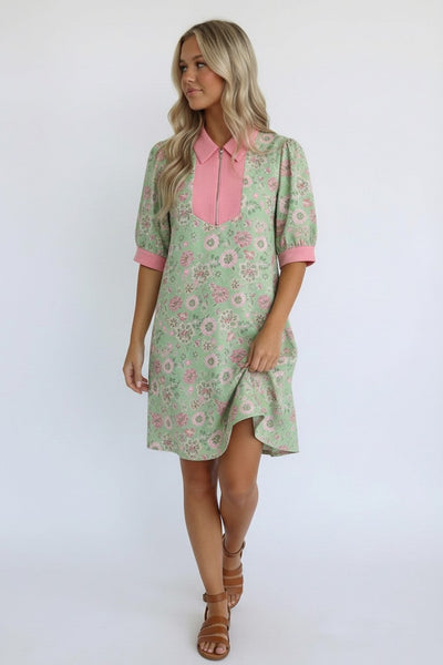 Blast From the Past Mint Blossom Dress