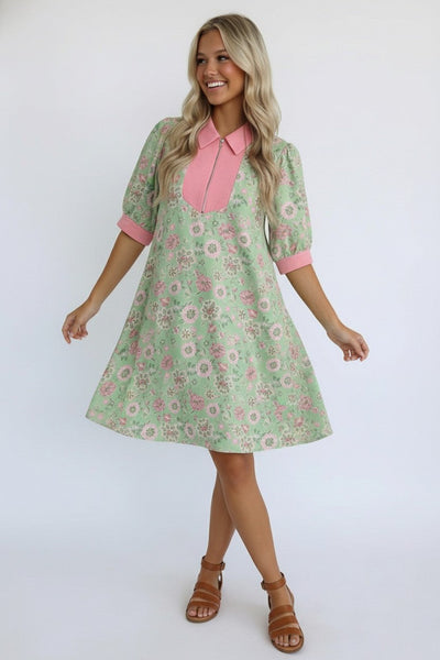 Blast From the Past Mint Blossom Dress