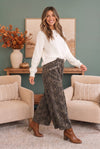 Wild Side Wide Leg Leopard Cargo Pants