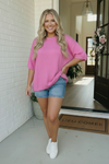 Pretty in Pink Oversized Knit Sweater