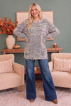 Cozy Days Distressed Marled Knit Sweater