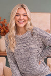 Cozy Days Distressed Marled Knit Sweater