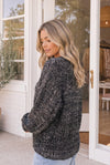 Campfire Marled Knit Sweater in Black