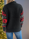 Santa Mock Neck Long Sleeve Sweater