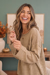 Freshen Up Cozy Taupe Knit Sweater