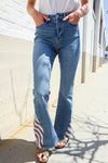 Judy Blue High-Rise Boyfriend Cuffed Hem Star Pocket Jeans