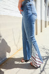 Judy Blue High-Rise Boyfriend Cuffed Hem Star Pocket Jeans