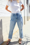 Judy Blue High-Rise Boyfriend Cuffed Hem Star Pocket Jeans