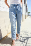 Judy Blue High-Rise Boyfriend Cuffed Hem Star Pocket Jeans