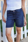 Judy Blue Dark Wash High Rise V-Front Shorts