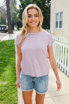Everyday Chic Maroon & White Stripe Short Sleeve Knit Top