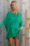 Golden Hour Green Hi Low Pullover