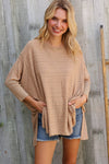 Golden Hour Taupe Hi Low Pullover