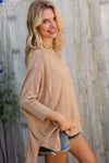 Golden Hour Taupe Hi Low Pullover