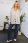 Cozy in Confetti Pocketed Button Cardigan