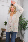 Cozy in Confetti Pocketed Button Cardigan